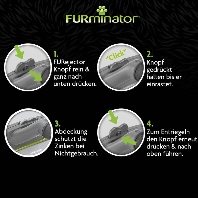 Furminator deShedding tool dog size L short hair - dog brush for large dogs to remove undercoat - improved design - BeesActive Australia