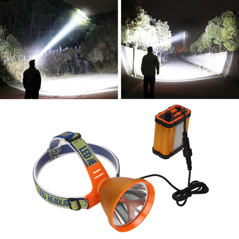 Mining Headlamp Strong Light Rechargeable LED Safety Mining Headlight with 12000mAh Lithium Battery