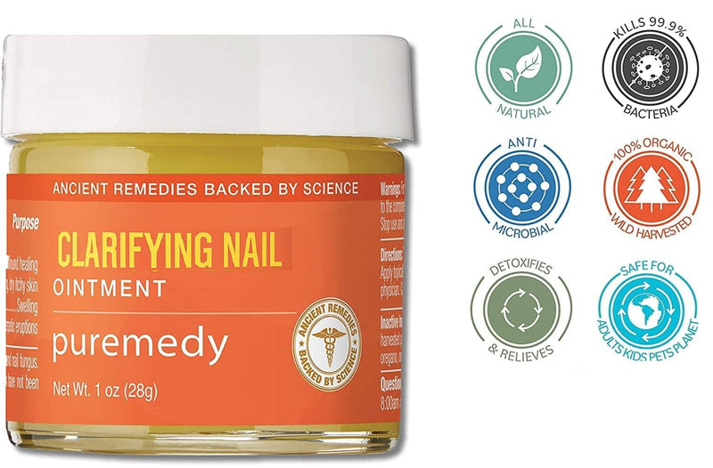 Puremedy - Clarifying Nail Ointment - with Tea Tree Oil, All Natural Salve for Yellow Nails, Athlete's Foot & Skin Irritations, 2 Oz - BeesActive Australia