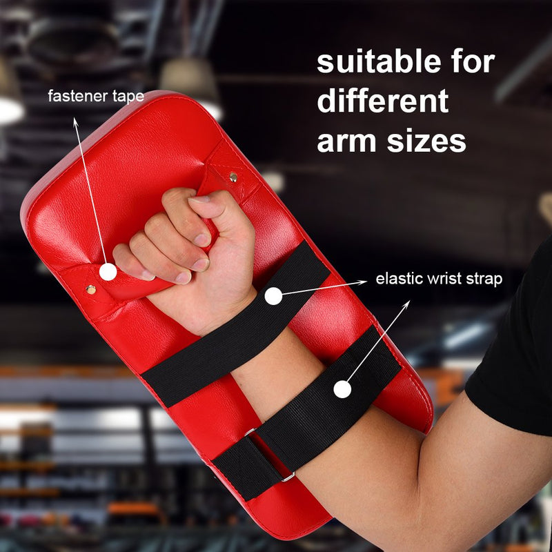 Brrnoo 2-in-1 Punching Mitts and Kicking Set for Beginners Arts Lovers, Training Hand Foot Target Taekwondo Kick Training Equipment Red