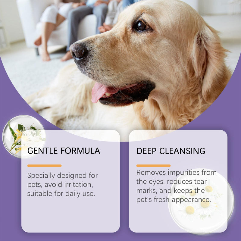 Dog & Cat Eye Wash, Gentle Pet Eye Rinse, Eye Washfor Dogs & Cats Eye Infection Treatment to Soothe Eye Infection Allergy, Dog Tear Stain Cleaner, Suitable for All Breeds & Ages, 30ml (30ml)