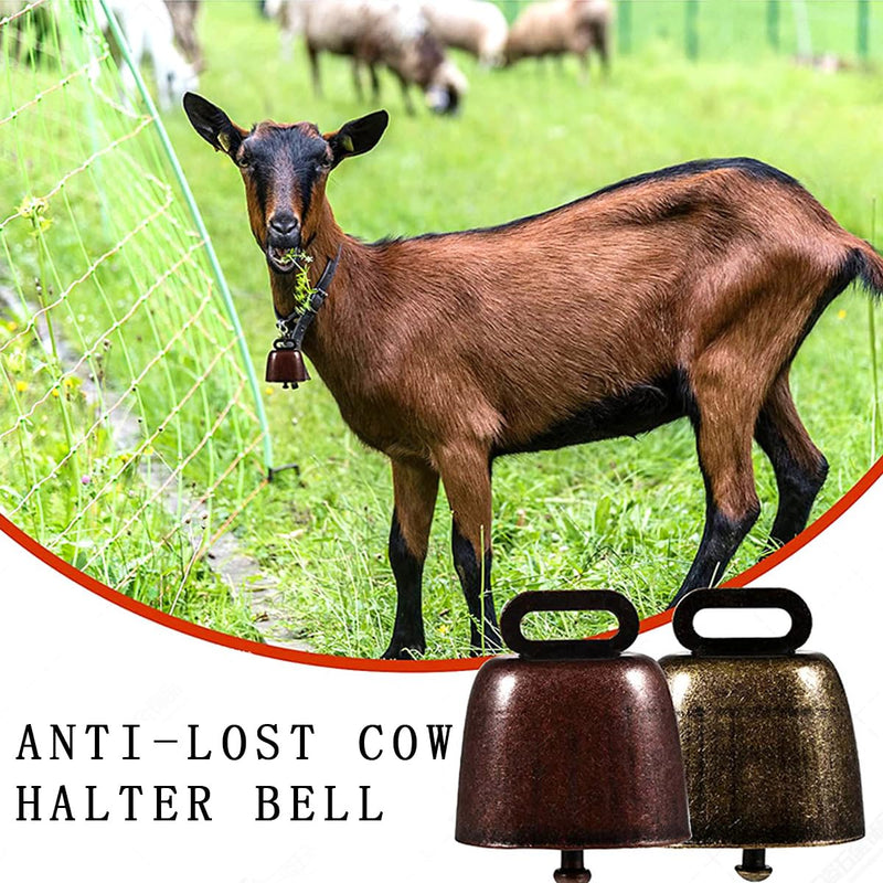 6 Pack Small Brass Bell,Cow Horse Sheep Grazing Copper Bells,Cattle Farm Animal Loud Bronze Bell,Pet Anti-Theft Accessories Bell - BeesActive Australia