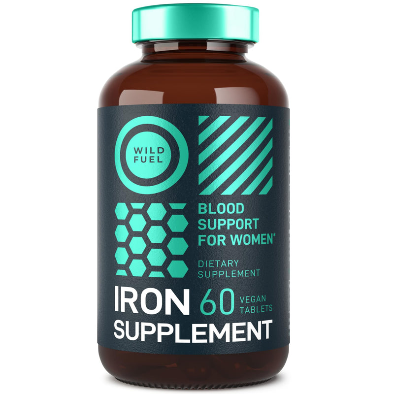 Iron Supplement for Women with Folic Acid - 35 mg Blood Builder Ferrous Sulfate, Folic Acid 400 mcg - Iron Pills for Women with Anemia & Pregnancy Support - 60 Gluten-Free, Vegan Vitamin Tablets 60 Count (Pack of 1)