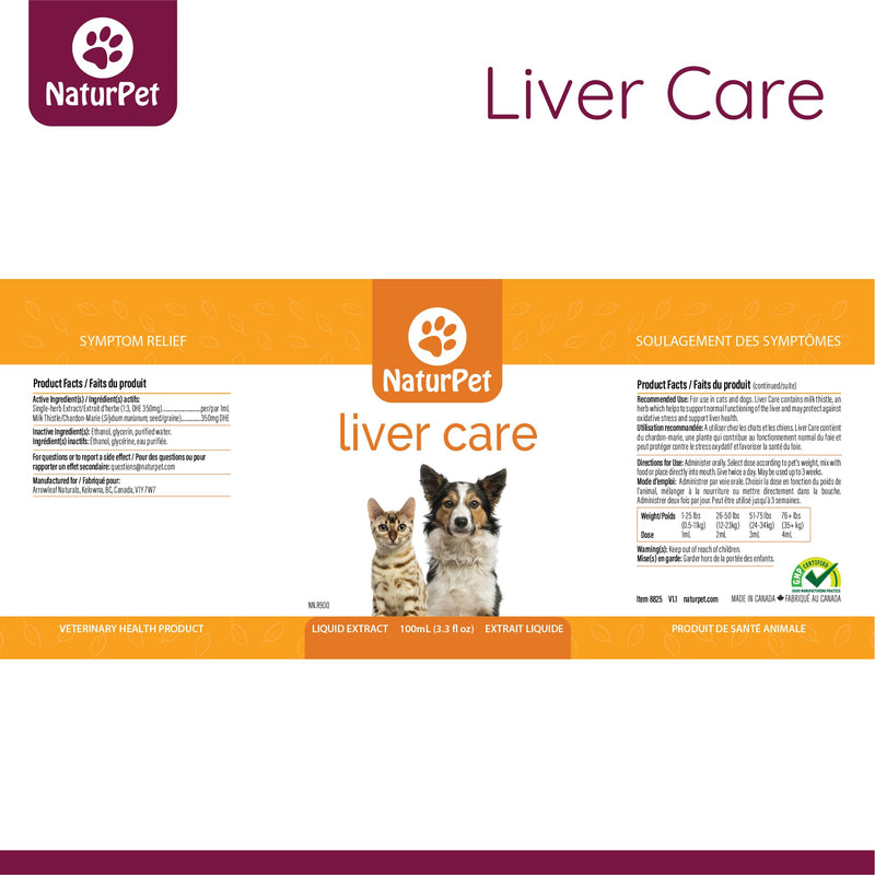Liver Care for Cats and Dogs | Liver Health & Detox Support | 100 mL Herbal Tincture