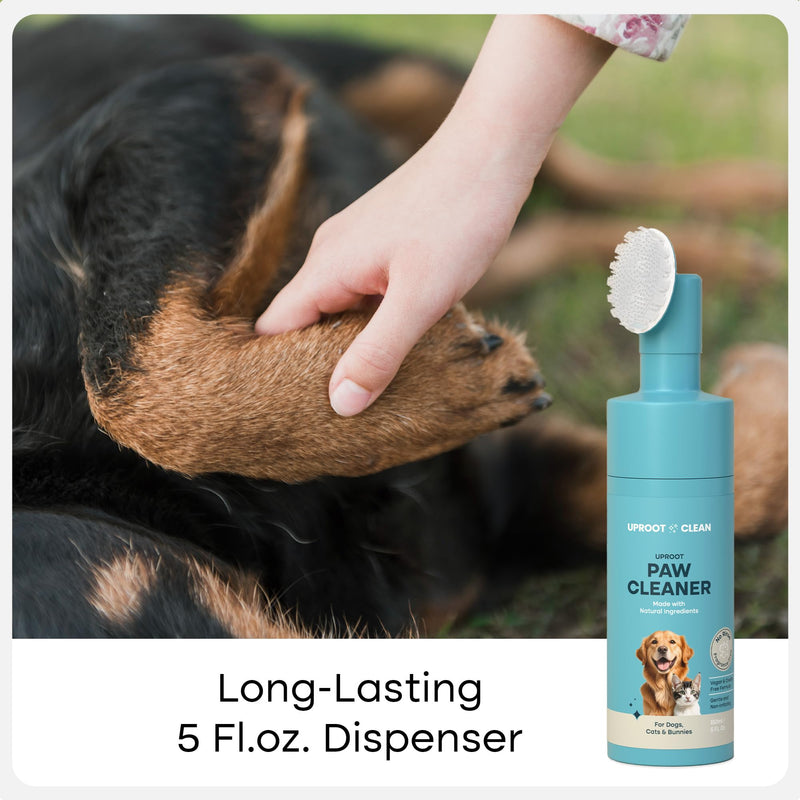 Uproot Clean Dog Paw Cleaner - No-Rinse Paw Cleaner for Dogs - Easy Dog Paw Washer with Bristle Brush - Fragrance-Free Dog Foot Washer for Home and On-the-Go - Hypoallergenic & Safe for All Dogs - BeesActive Australia