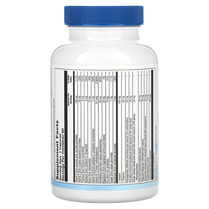 Nutra BioGenesis AdrenoActive - Helps Support Healthy Stress Response - Gluten Free - 60 Capsules