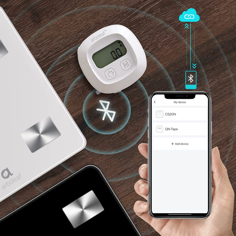 arboleaf Digital Body Tape Measure, 60in Body Measuring Tape, Bluetooth Measuring Tape for Body Measurements with App, Body Fat Measurement Device for Weight Loss, Locking, Retractable - BeesActive Australia