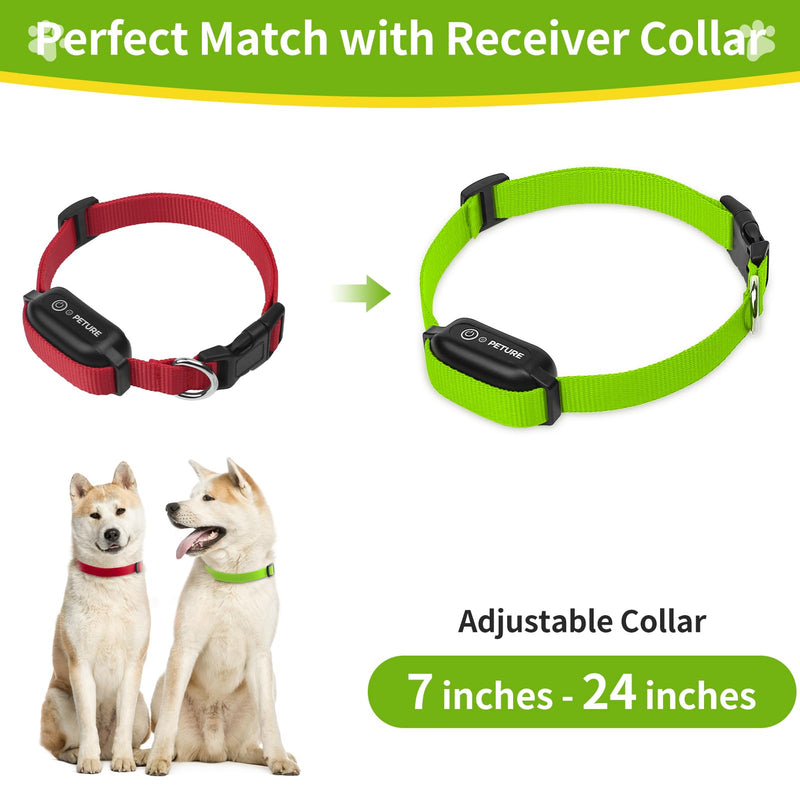 Replacement Collar for Shock Collar, Stylish & Comfortable Christmas Dog Collar 2 Pack, Compatible with PetSafe Bousnic Sportdog Garmin Replacement Strap for Small Medium Large Dog(Green & Red) - BeesActive Australia