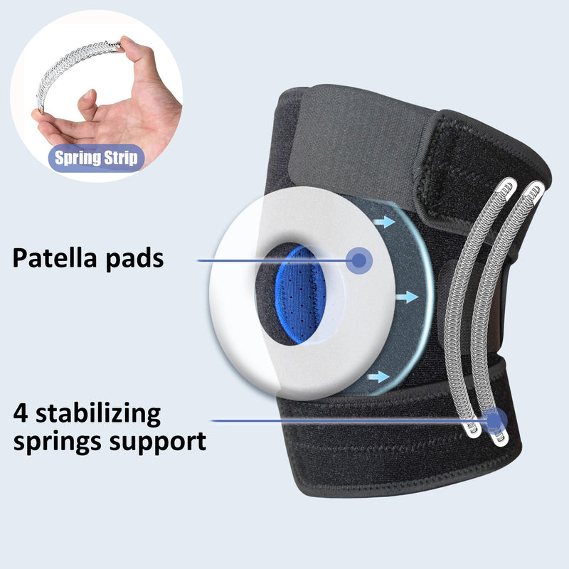 Plus Size Knee Brace for Obese Women & Men - Adjustable Knee Support for Meniscus Tear, Arthritis Pain, Compression with Side Stabilizers (4XL/5XL/6XL) 4XL/5XL/6XL