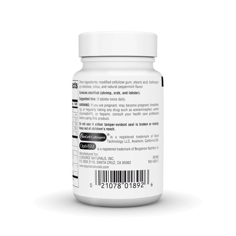 Source Naturals Hyaluronic Joint Complex with Glucosamine, Chondroitin & MSM* - 30 Tablets 30 Count (Pack of 1)