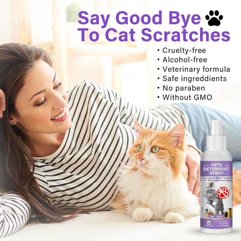Cat Deterrent Outdoor&Indoor, Cat Deterrent Spray, Cat Repellent Outdoor to Keep Cats Away, Cat Repellent Spray for Furniture, Prevent Scratching, Digging&Biting, Nontoxic purple - BeesActive Australia