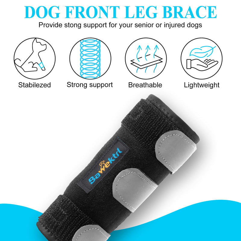 Dog Leg Brace for Front Hock Joint,Carpal Wrist Brace for Dogs Prevents Injuries Sprains Helps with Loss of Stability Caused by Arthritis, Keep Joint Warm, Reduces Pain Inflammation S/M