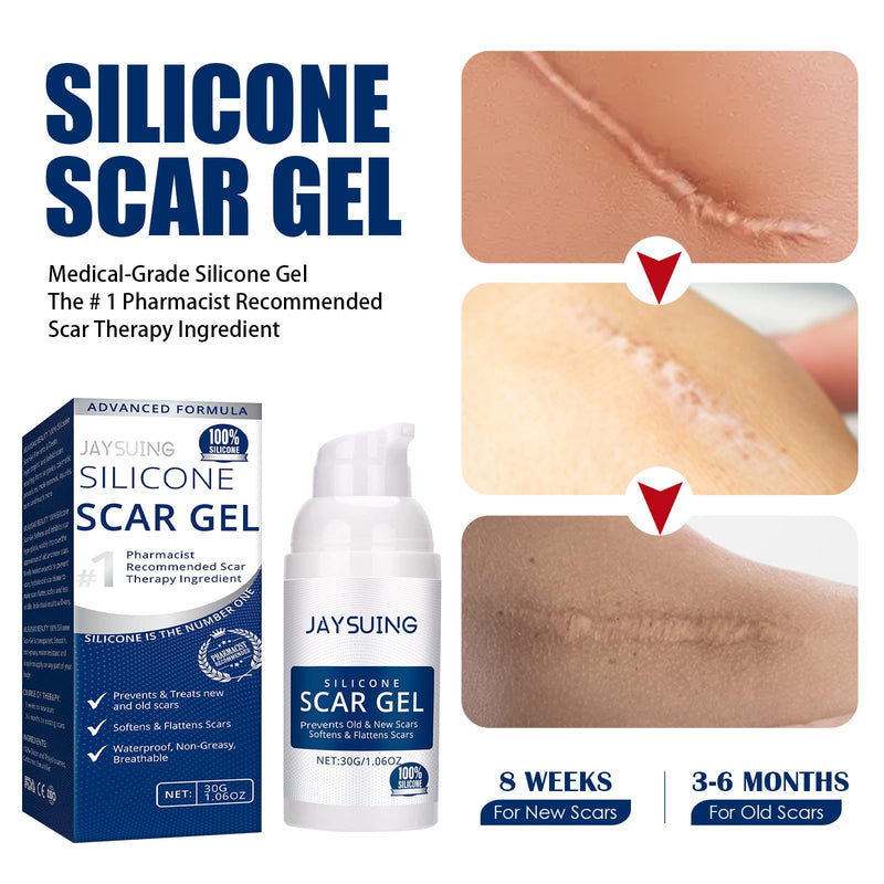 Scar Gel Scar Cream for Surgical Scars C-Section Stretch Marks Acne Injury Burns Keloids Hypertrophic For Old & New Scars