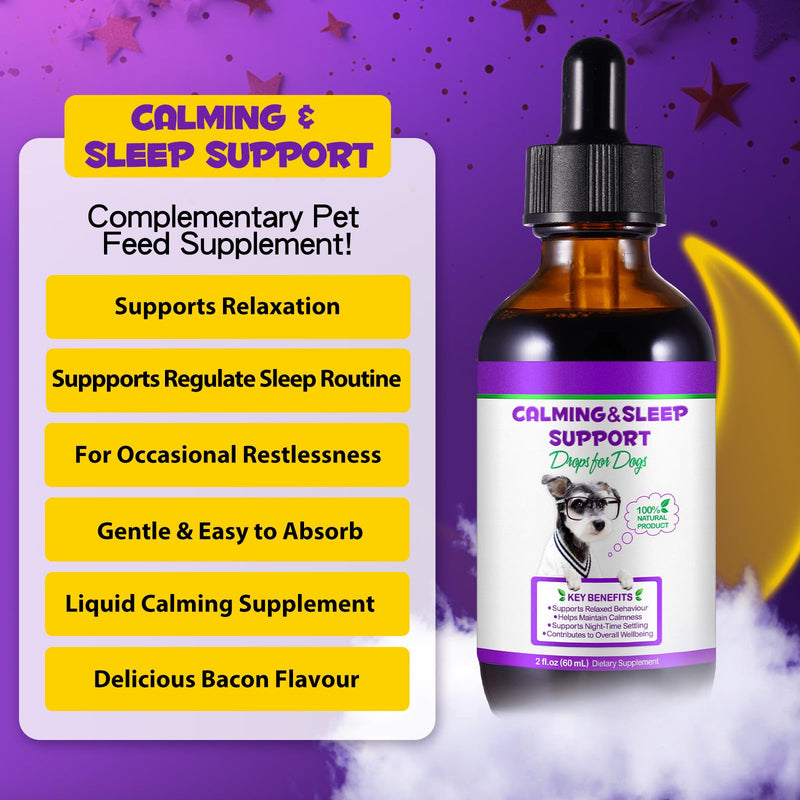 Melatonin for Dogs & Cats, Dog Melatonin, Promote Relaxation & Deep Sleep for Cat & Dog, Helps with Noise, Fireworks, Separation Anxiety & Travel & Stress Anxiety