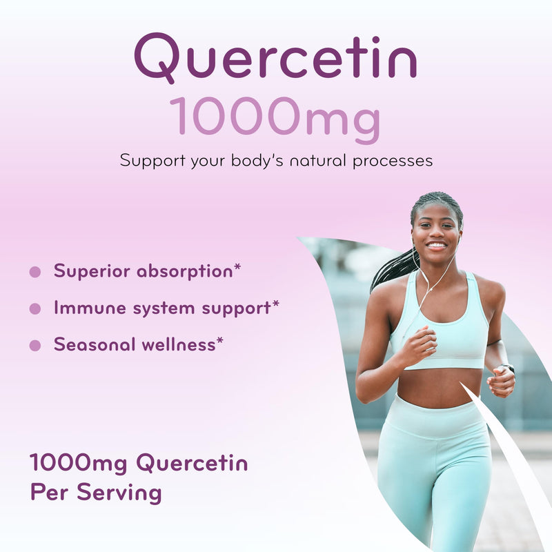Advanced Zinc Quercetin with Bromelain Formula - Triple Immune Support Quercetin Complex for Daily and Seasonal Immune System Wellness Support - Made in a cGMP American Facility (120 Servings) 240 Count (Pack of 1)