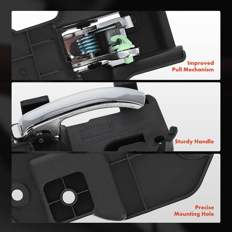 A-Premium Front Left Driver Side Interior Door Handle Compatible with Jeep MK Series Compass, Patriot, 2009-2017, Chrome, Replace# 1KT55SZ0AA - BeesActive Australia