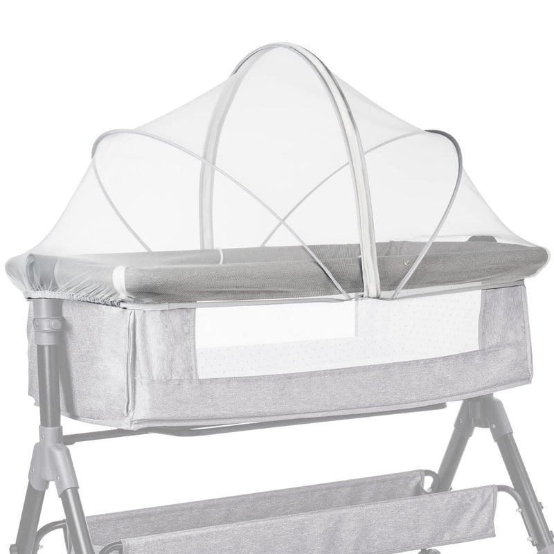 Bassinet Cover Mosquito Net for Babies to Keep Insects/Bugs/Cats Out, Toddler Bassinet/Bedside Sleeper/Crib Net with Two-Way Zippers & Storage Bag, Breathable Mesh Holes, White - BeesActive Australia