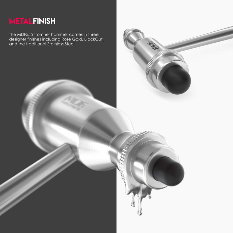 MDF Instruments Tromner Neurological Reflex Hammer with Pointed tip Handle for cutaneous and Superficial responses and a MDF LUMiNiX Illuminator Medical Professional Diagnostic Penlight