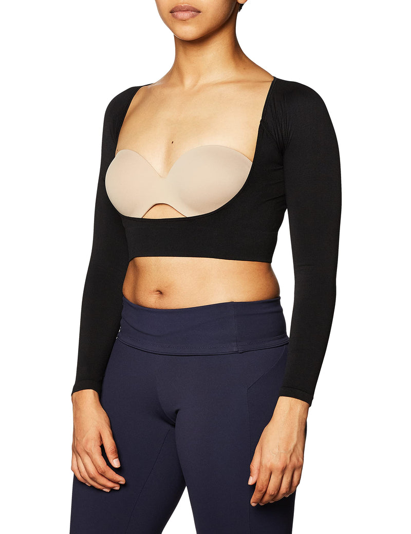 Rhonda Shear womens Plus Size Seamless Arm Shaper X-Large Black