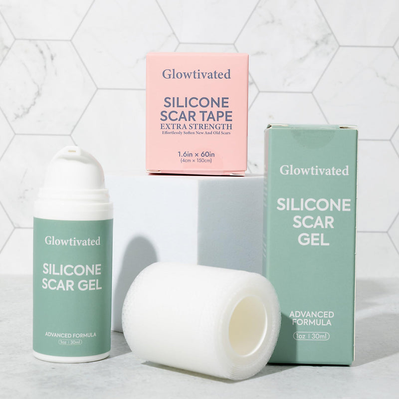 Silicone Scar Tape & Gel Kit for Keloids, Surgery & C Section Scars, Medical Grade Scar Treatment Duo for Hypertrophic, Burn & Injury Scars, Post Surgery Scar Care Set For face and body