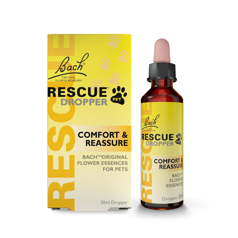 Rescue Pet Dropper | Calming Drops for Dogs, Cats & Pets | Bach Original Flower Essences | 20ml | Pet-Friendly Support for Stress, Travel, Fireworks & Separation Anxiety Day Dropper