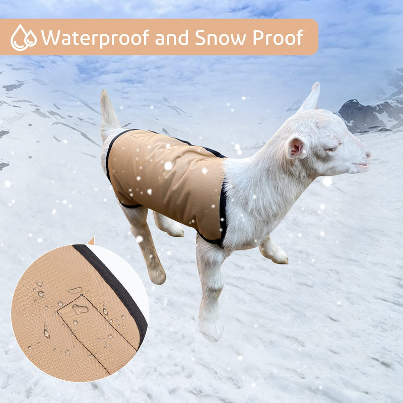 2 Pcs Goat Blanket Goat Blankets for Cold Weather Mini Horse Blanket Goat Coats for Winter Goat Supplies Goat Blankets Sheep Blanket S Brown S-2PCS - BeesActive Australia