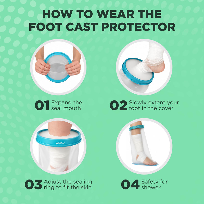 100% Waterproof Adult Cast Covers for Shower Leg, Resuable 28" Long,Easy to wear, Cast shower cover leg,foot bag for showering, post surgery waterproof foot boot covers, Plastic bag to cover leg - BeesActive Australia