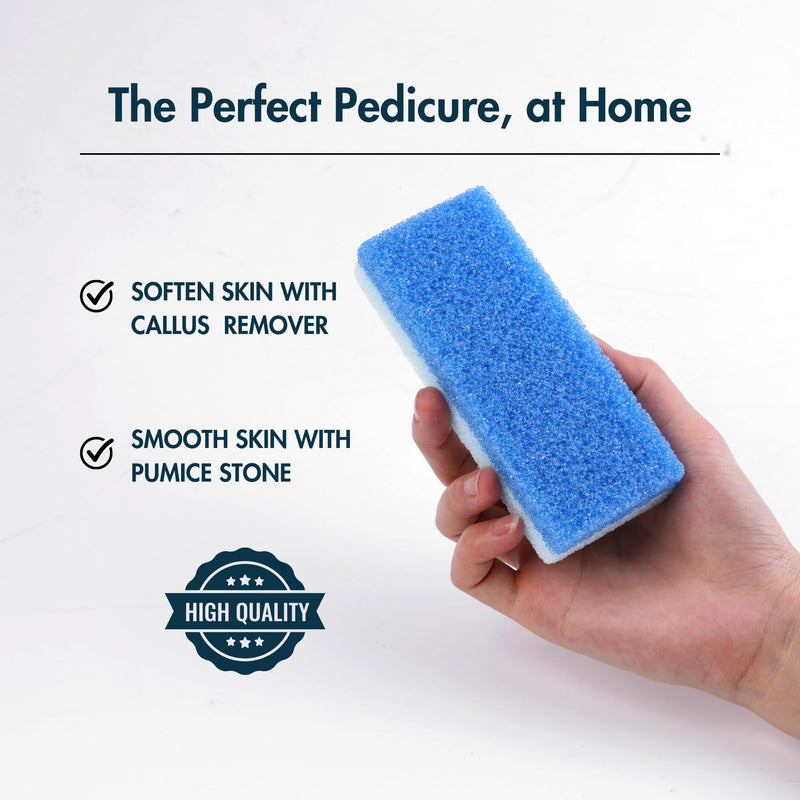 DeEnti Double Pumice Pack, Bundle Includes Mint Scented Callus Remover, 2 Pumice Stones for Feet, and 4 Pairs of Gloves, Salon Grade Foot Care, Home Manicure and Pedicure Kit Double Pumice Bundle - BeesActive Australia