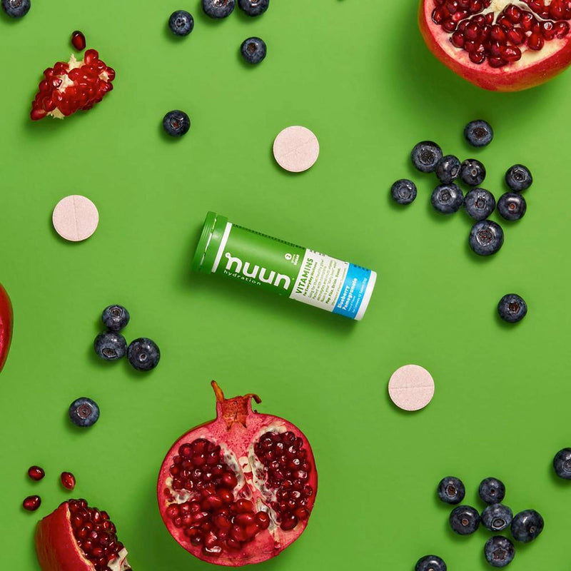 Nuun Vitamins: Blueberry Pomegranate Hydration Supplement (2 Tubes of 12 Tabs)2 12 Count (Pack of 2)
