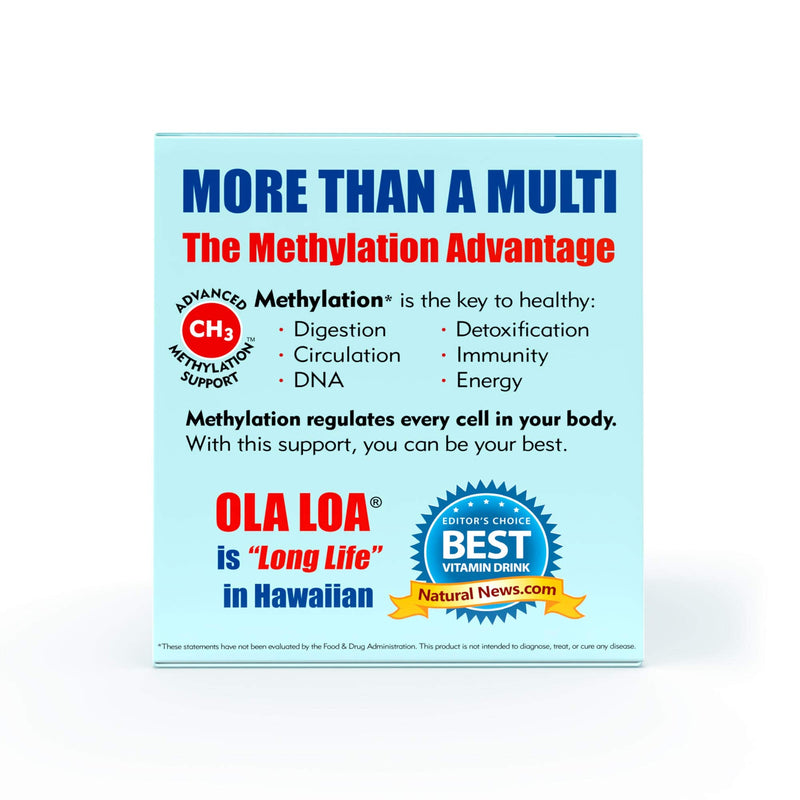 Ola Loa Energy Tropical Multi Vitamin Drink Mix - Amino Energy Powder, Gluten Free, Detox, Dairy Free, Caffeine Free - Drink Your Vitamins for the Rigors of Daily Life - 30 Packets (8.25oz)