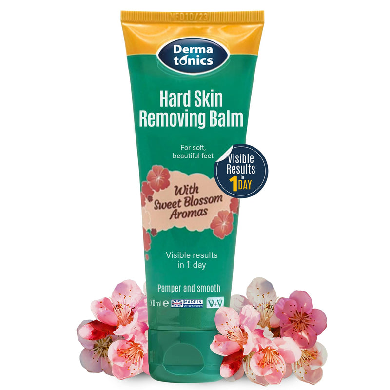 Dermatonics Hard Skin & Callus Removing Balm w/Sakura Blossom Aromas & 10% Urea - Skin Care for Feet, Hands & Elbows – Moisturizing & Repairing Formula for Dry & Cracked Skin - 2.37 fl oz Tube 2.37 Fl Oz (Pack of 1) - BeesActive Australia