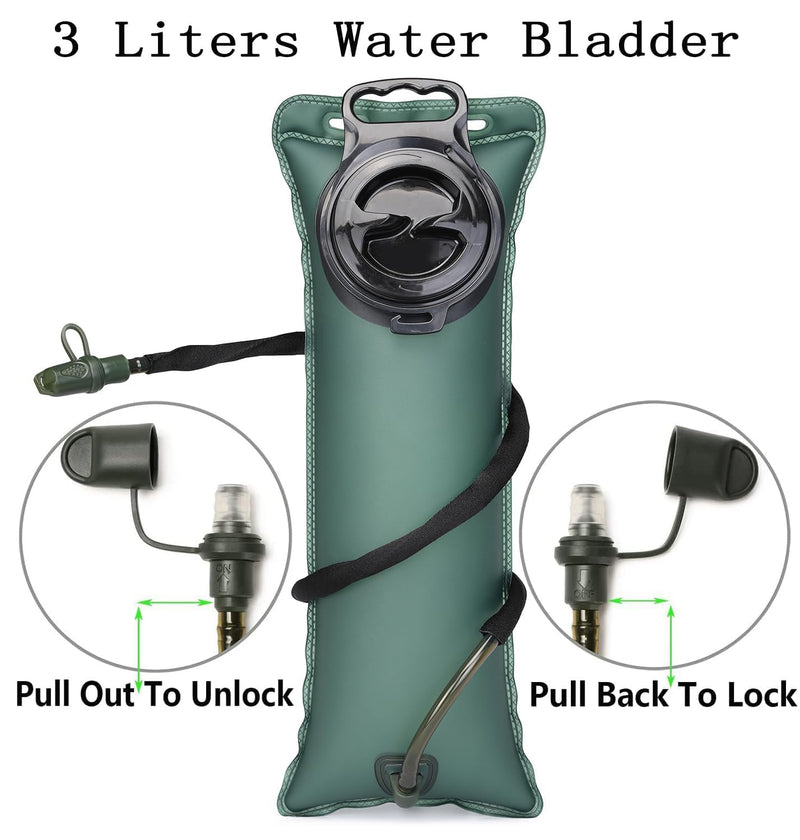 ATBP Insulated Hydration Pack Hiking Water Backpack Running Vest with 3L TPU Bladder Bag for Marathon Cycling Men Black T