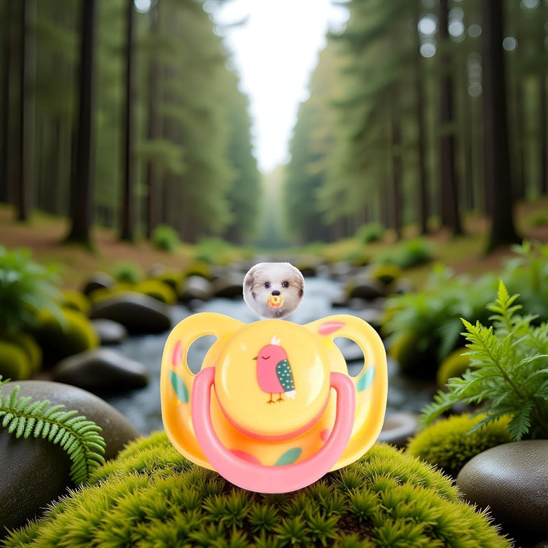 Pet Silicone Calming Pacifier, Dog Pacifiers for Small Dogs, Kitten Pacifiers, Puppy Teething Toys and Cat Chew Toys, Essential Pet Supplies, Puppy Essentials and Kitten Supplies (Chicks)