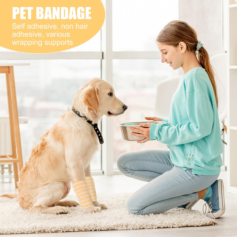 6-Pack Self-Adhesive Vet Wrap | Cohesive Bandage for Pets & Humans – Supports Sprains, Swelling (Finger, Wrist, Knee, Ankle) (5CM*400CM,Panda) 5CM*400CM,Panda