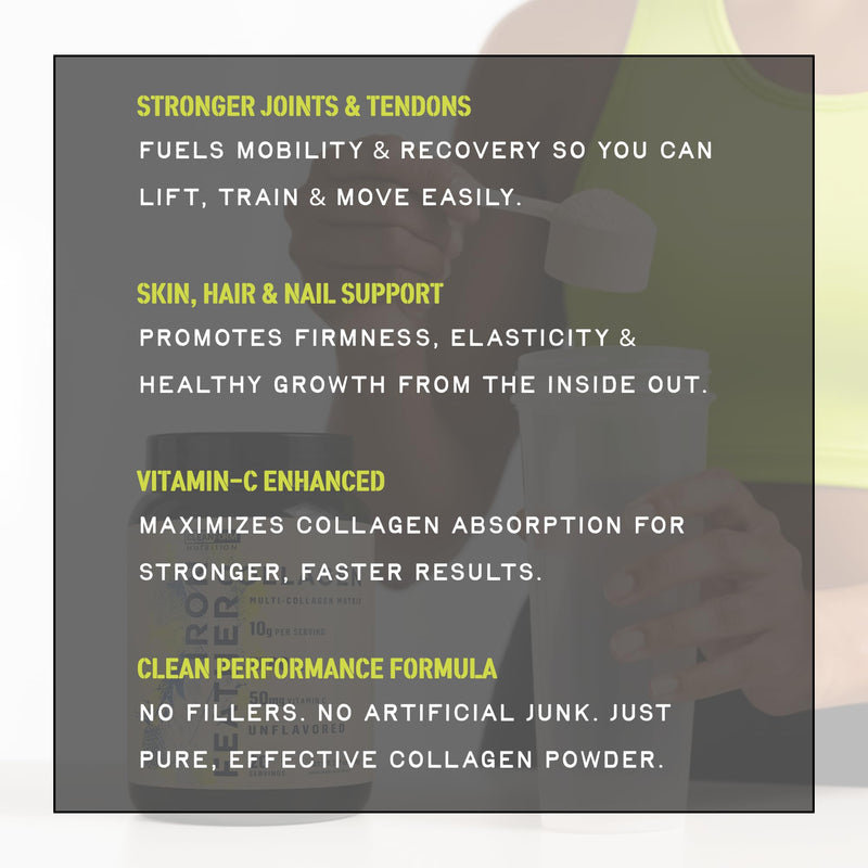 Iron Feather Collagen Powder | Unflavored | Multi-Collagen Protein with Vitamin C | Supports Joints, Tendons, Recovery, Skin, Hair and Nails | 10g Protein per Scoop | Clean and Functional Nutrition