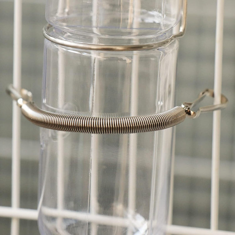 Silver Spring with 2 Clips Used Singly Or in Combination to Hold Rabbit Water Dispenser Drinking Bottle for Small Animals Metal Spring Clips and Fasteners Feeding and Watering Supplies - BeesActive Australia
