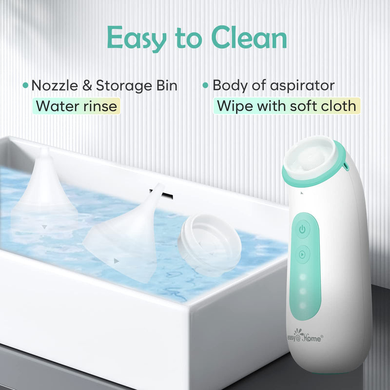 Easy@Home Electric Baby Nasal Aspirator Camera: Baby Nose Sucker Nose Cleaner with Camera Free APP Controlled Powered by Easy Nasal Care App iOS & Android App Automatic Booger Sucker for Baby ENA101