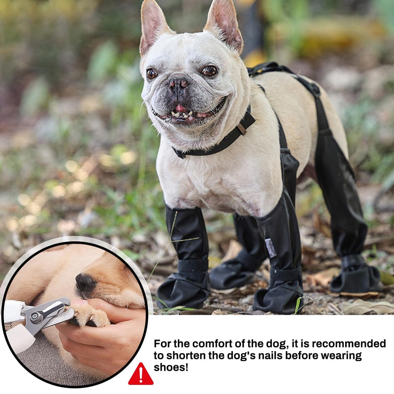Outdoor Walking Dog Boots Dog Shoes Nonslip for Snow Rain|Dog Suspender Boots|Hiking Booties|Anti-Slip Dog Shoes|Dog Paw Boot Leggings|Waterproof Dog Boots Medium - BeesActive Australia