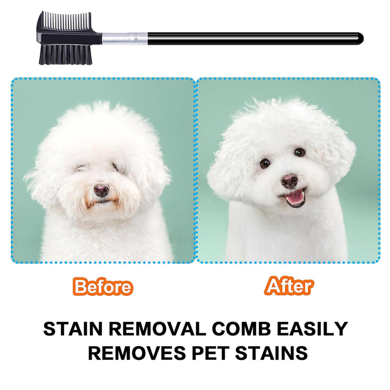 5 Pack Flea Lice Comb,Stainless Steel Dog Cat Grooming Combs With Rounded Teeth,Double-Sided Tear Stain Remover,Dematting Comb For Dogs Cats Ideal For All Types Of Small, Medium, Large Pets Blue - BeesActive Australia