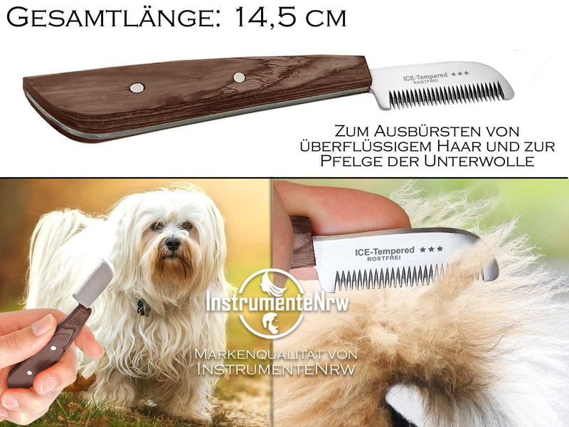Trimming knife for dogs and cats with super fine teeth. Ideal for beginners in grooming. Small fine short version fur knife dog scissors knife comb - BeesActive Australia