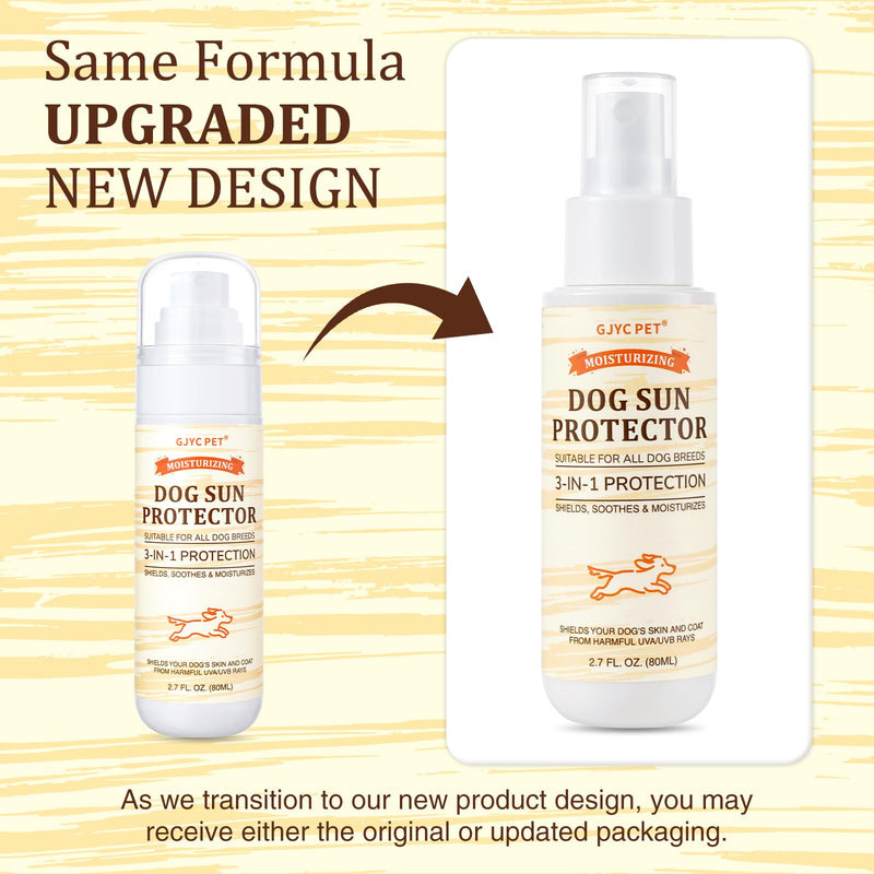 Dog Sun Protector, Natural Sunscreen Spray for Dogs, SPF 25, Professional Formula Sun Protection for Dog's Skin, Moisturising and Nourishing, 80ml