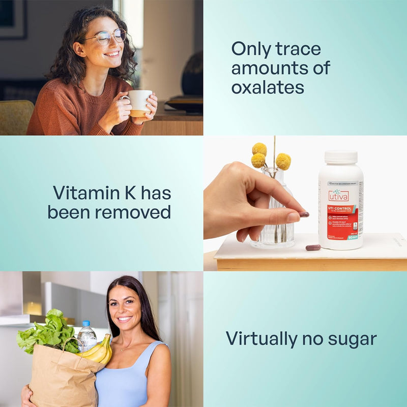 Szio+ Utiva Cranberry PACs – Clinically Studied Ingredients 36mg PACs Extract - UTI Prevention for Women - Urinary Tract Health – Cranberry Supplement Pills for Bladder Health, 30 Vegi Capsules 30 Count (Pack of 1) - BeesActive Australia