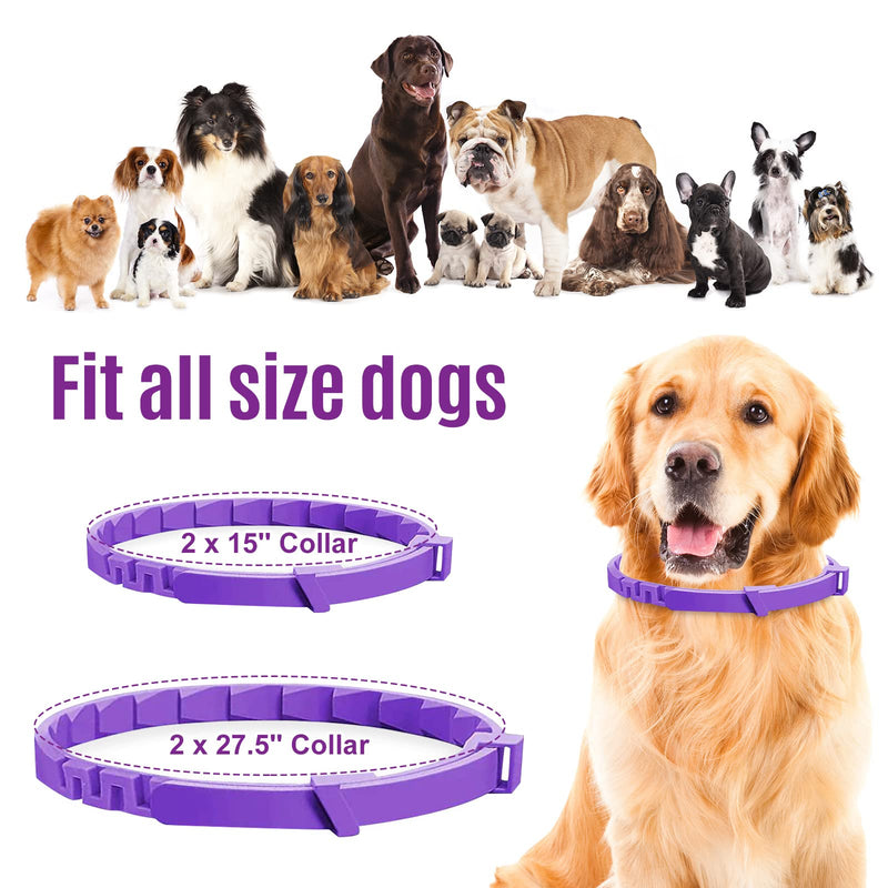 Calming Collar for Dogs, Dog Anxiety Relief, Adjustable Dog Calming Collar, Sustained Release Pheromone, Suitable for All Dogs, 4Pcs 4 Count (Pack of 1)