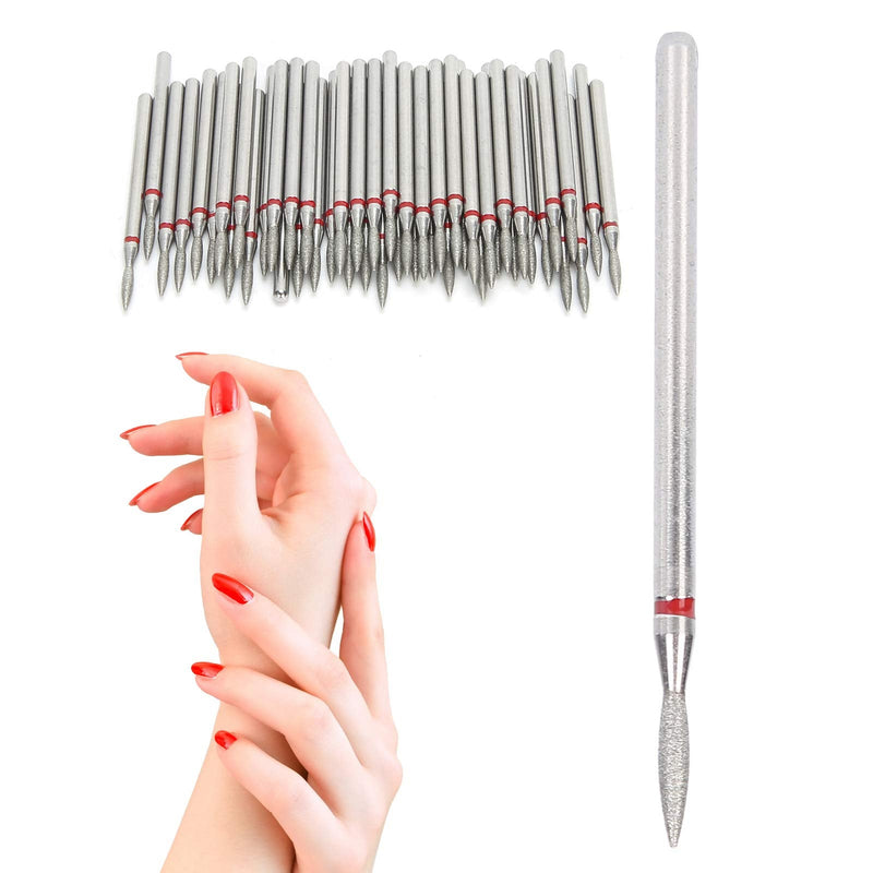 Practical Nail Drill Bits, Nail Drill Bit Set, 50Pcs Nail Polishing Grind Head Replacement Accessory Manicure Tool For Nails Cuticle Clean Pedicure (F-1.8Mm)