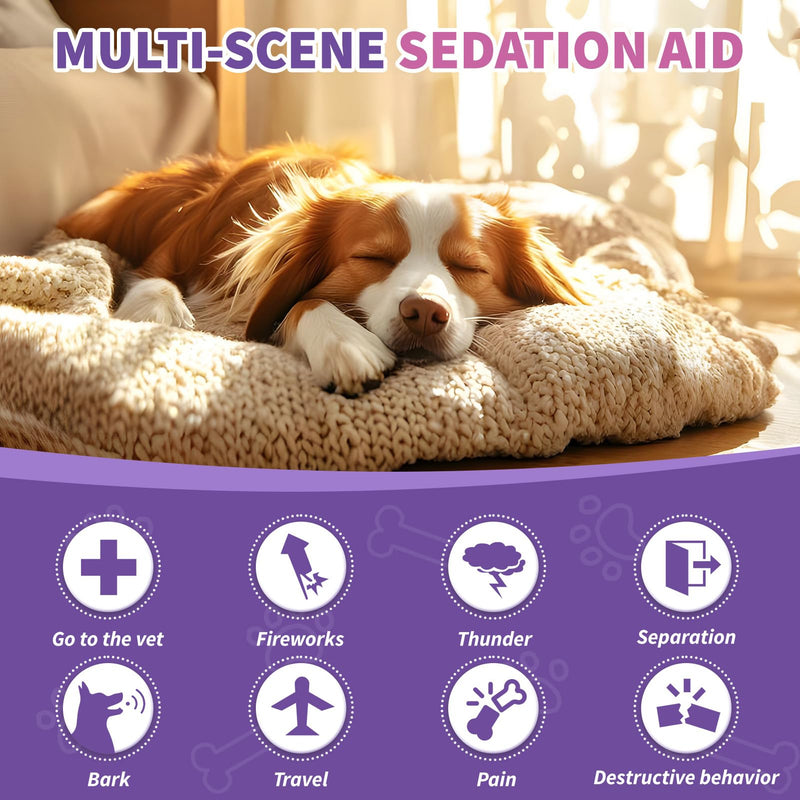 Calming Melatonin for Dogs, 200 Pet Chews Calming Treats for Sleep Aid Sleeping Pills Puppy Melatonin Bites Support Stress, Anxiety Relief, Separation for Small and Large Dogs Chicken M