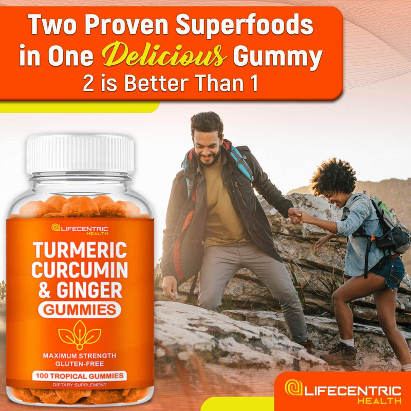 Turmeric Gummies for Adults and Kids | Max Strength Turmeric and Ginger Supplement | Vegan Organic Natural Turmeric Curcumin Gummies for Overall Health | Best Turmeric Supplement with Ginger - BeesActive Australia