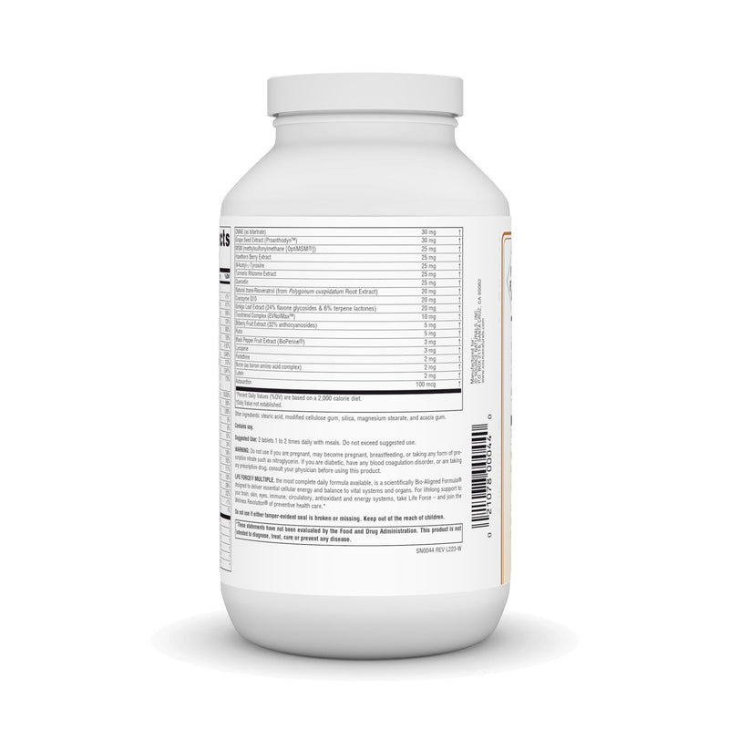 Source Naturals Life Force Multiple - 180 Tablets | No Iron Bio-Aligned Formula® - Delivering 40+ Ingredients for Foundational Nutrition 180 Count (Pack of 1)
