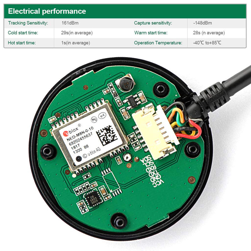 Deegoo-FPV GPS Compass Module+ NEO-M8N+ GPS BDS Module Precision APM Drone Control, GPS Receiver FPV Flight Control Pixhawk Navigation Module for APM PIX PX4, Compatible with APM Port I2C MWC - BeesActive Australia