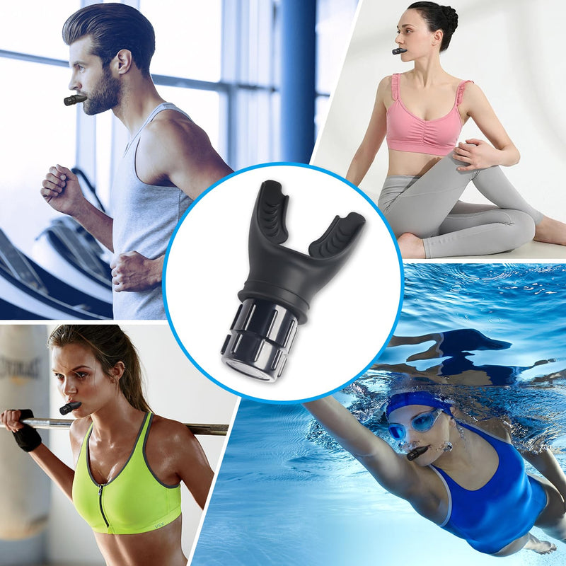 Breathe Trainer,Muscle Trainer,Portable Adjustable Trainer for and Muscular Exercise - Suitability running Daily Fitness Training, Easy to Clean,for All（black） - BeesActive Australia