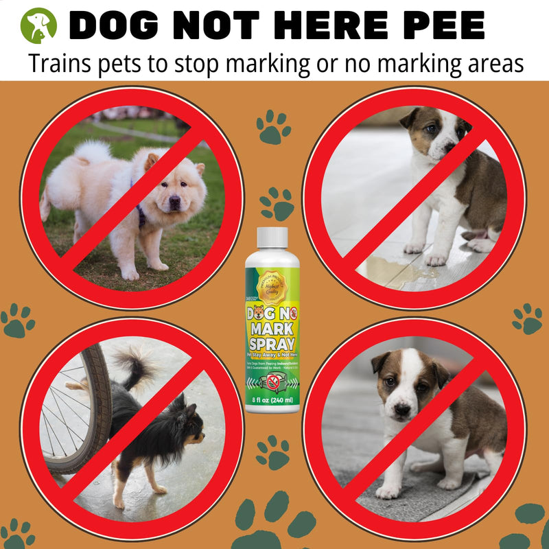 8oz Natural Pet Spray for Encouraging Good Bathroom Habits in Dogs - Not Here Dog Spray Training Spray to Stop Dogs from Marking 8.0 Fl Oz